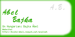 abel bajka business card