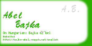 abel bajka business card